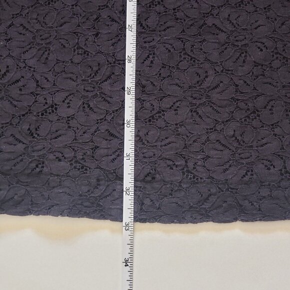 French Connection Lace Dress Womens Size 6 Black Floral Embroidery Boho Coquette - Picture 16 of 16